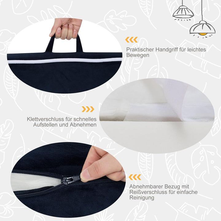 COSTWAY Kindersofa gepolstert, Kindersessel mit Schaumstofffüllung, Armlehne & Handgriff, Kindercouc