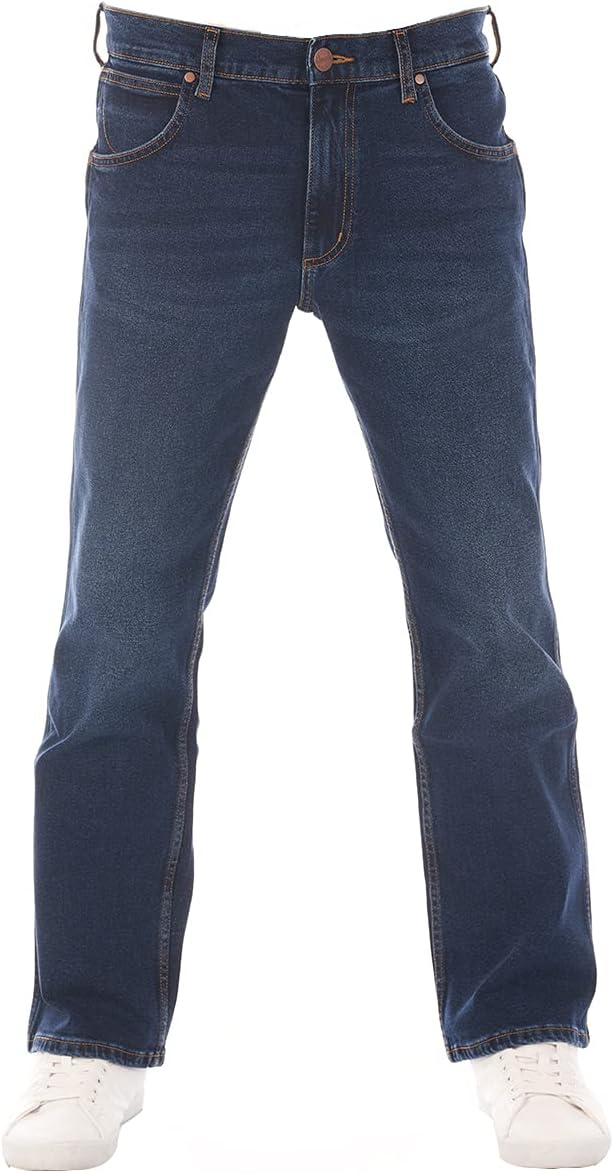 Wrangler Herren Jeans Bootcut Jacksville Hose Jeanshose Männer Baumwolle Denim Stretch Schwarz Blau
