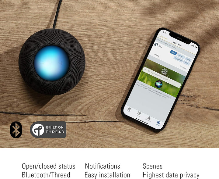 Eve Door & Window - Smarter Kontaktsensor für Türen/Fenster (Dt. Markenqualität), Bluetooth, Thread,