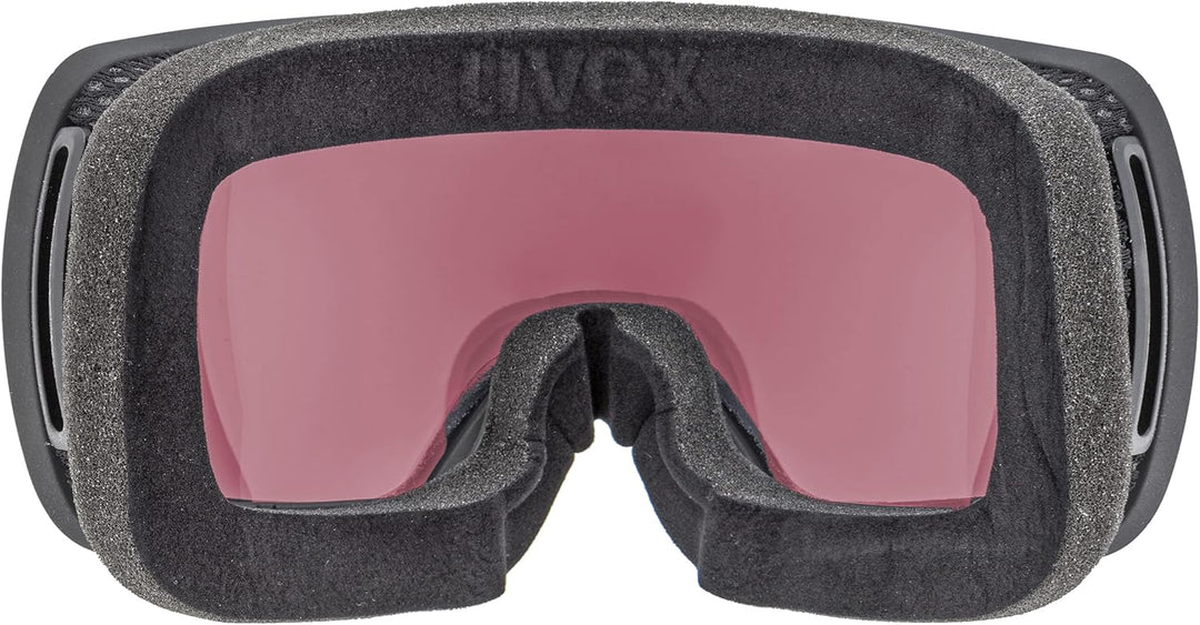 Uvex Unisex Compact Fm Skibrille (1er Pack) Einheitsgrösse black mat/rainbow-rose, Einheitsgrösse bl
