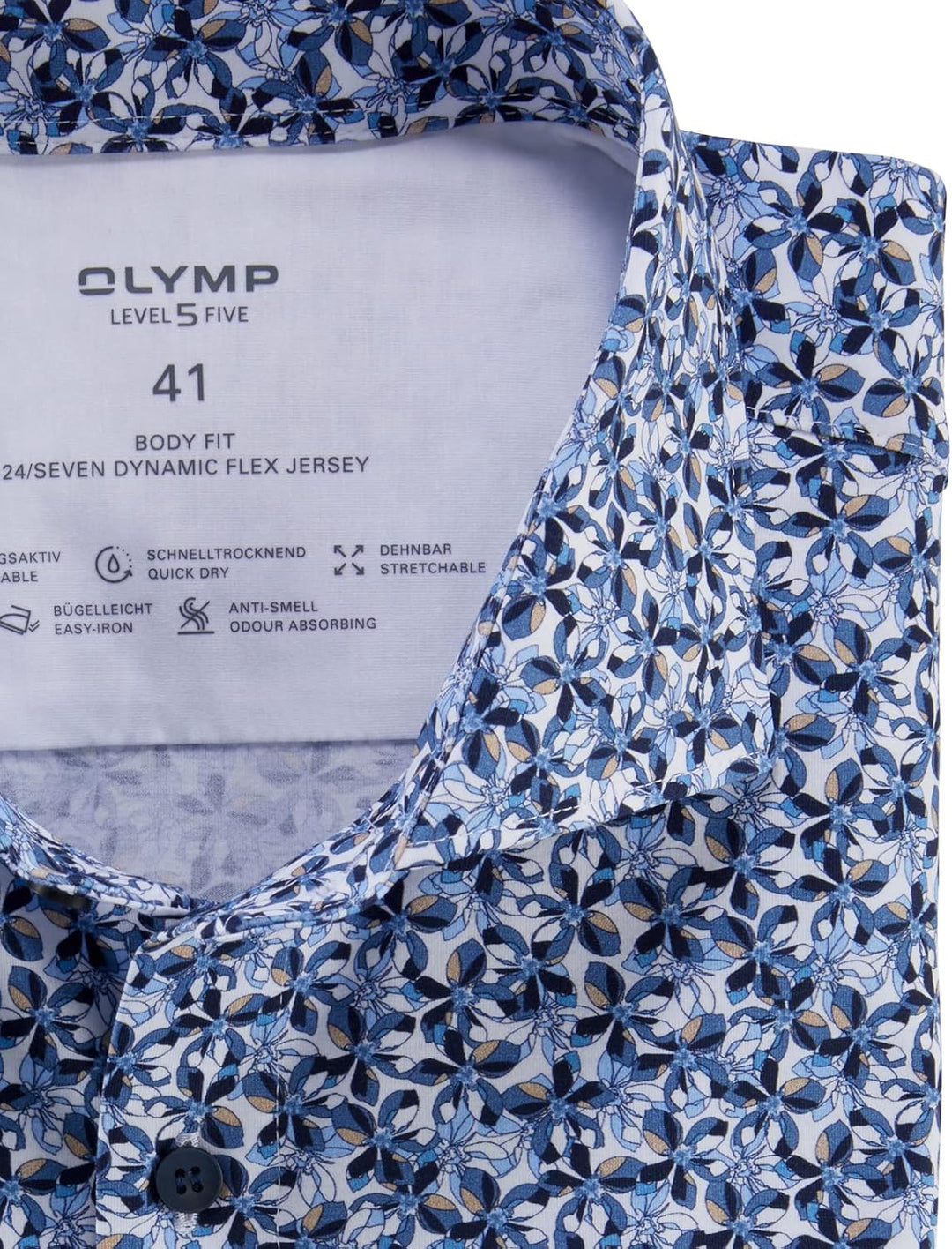 OLYMP Herren Businesshemd Langarm Level Five 24/Seven,Body fit,Kent-Kragen 39 Natur 22, 39 Natur 22
