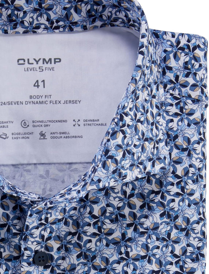 OLYMP Herren Businesshemd Langarm Level Five 24/Seven,Body fit,Kent-Kragen 39 Natur 22, 39 Natur 22