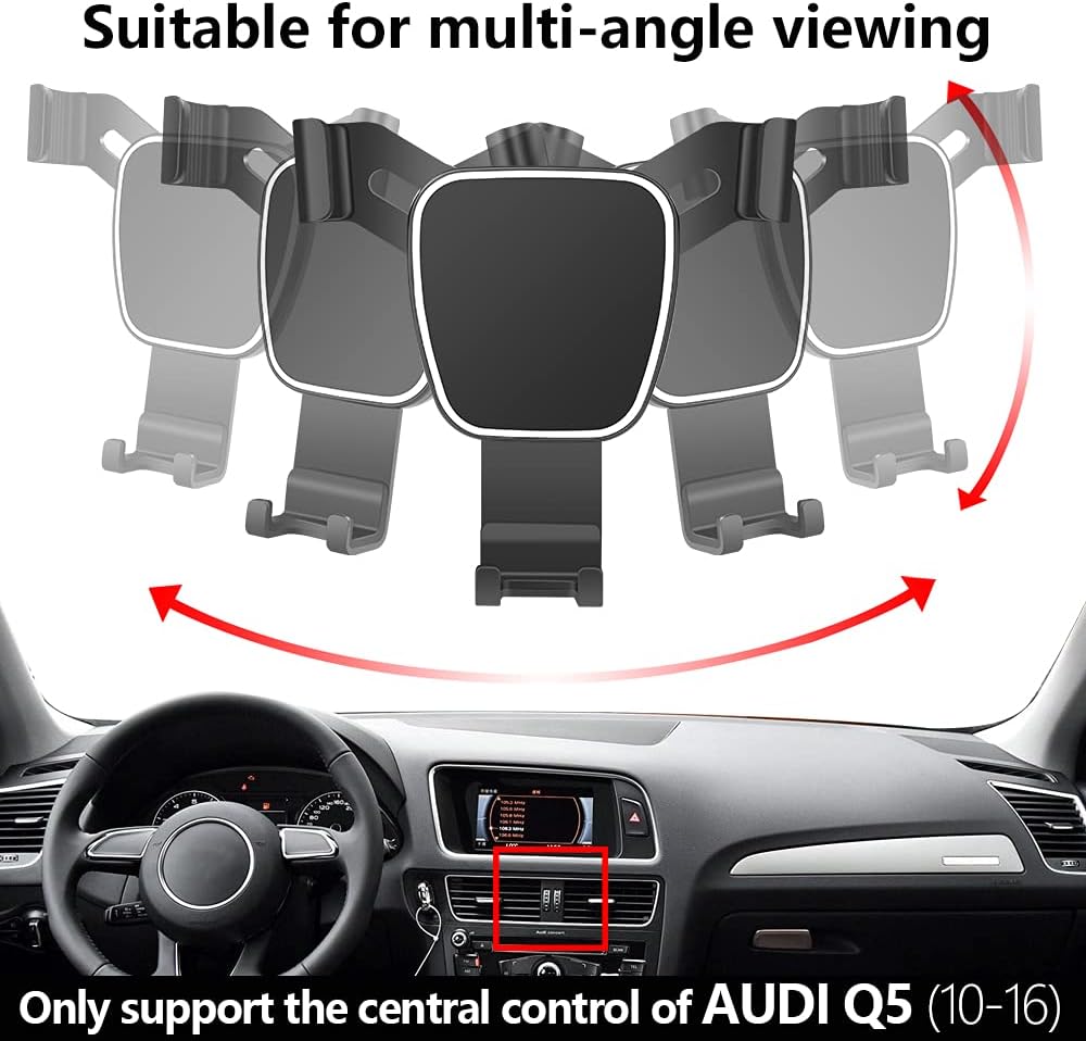 LUNQIN Kfz-Handyhalterung für 2008–2016 Audi Q5, 2014–2017 Audi SQ5 Autozubehör, Navigationshalterun