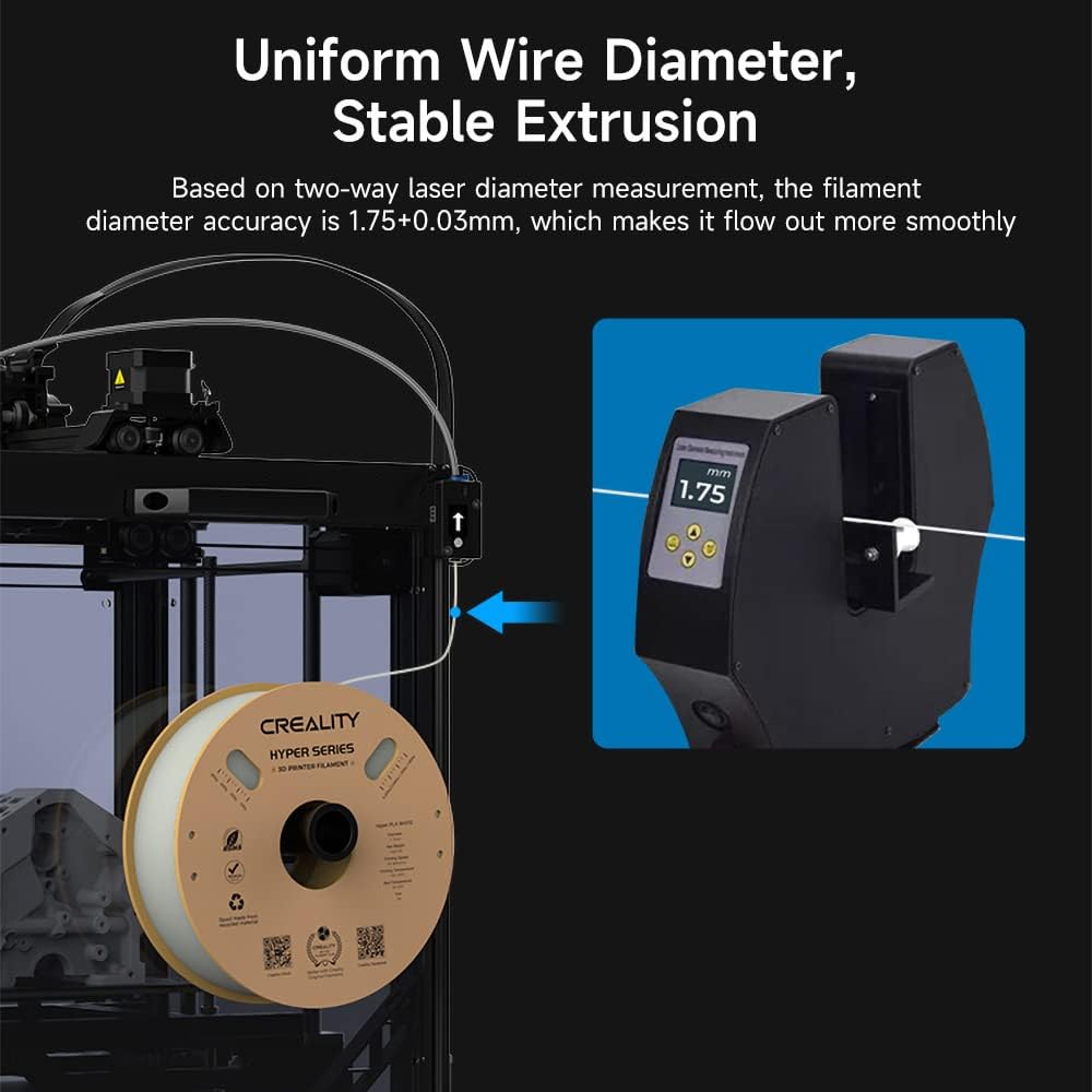 Creality offizielles 3D Drucker Filament, Hyper PLA High Speed Filament, 1.75mm 3D Druck Filament fü