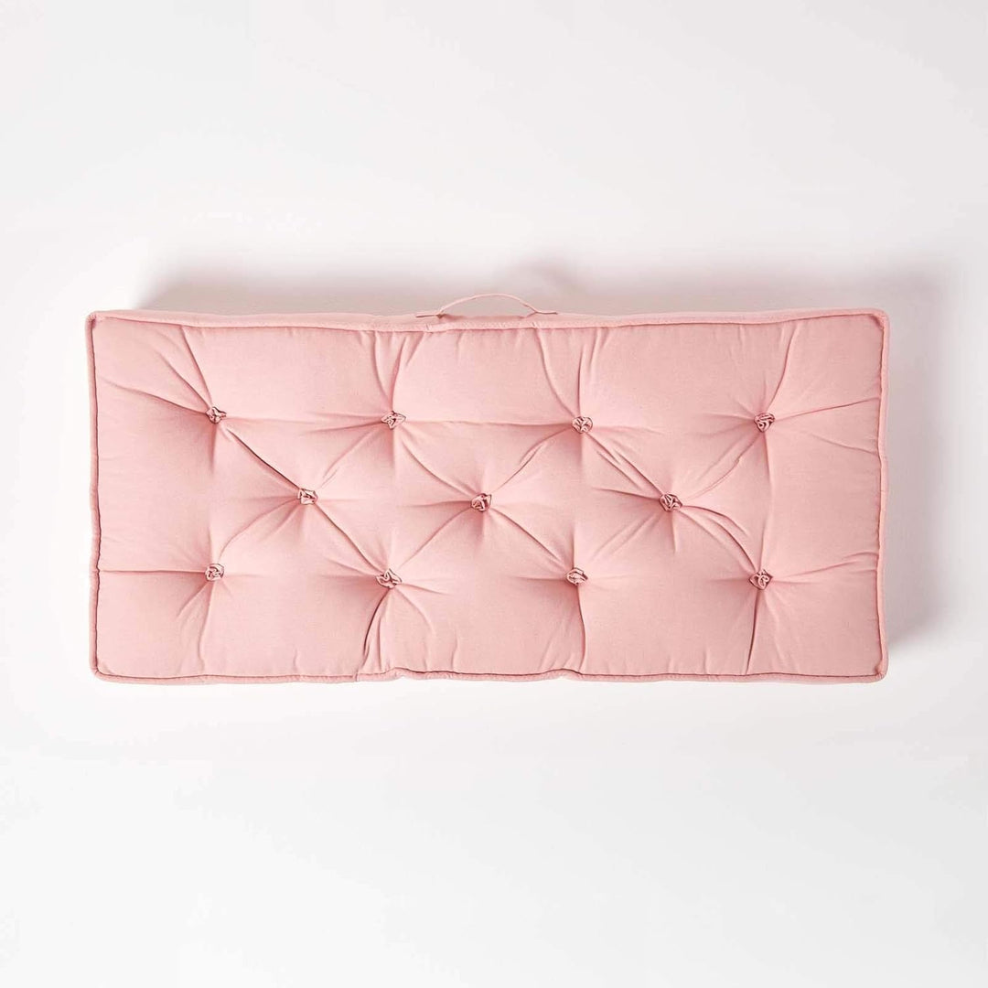 Homescapes Langes Sitzkissen rosa 100x48 cm, Dicke Sofa-Auflage gepolstert, Sitzauflage Sofa mit Bau