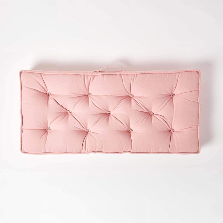 Homescapes Langes Sitzkissen rosa 100x48 cm, Dicke Sofa-Auflage gepolstert, Sitzauflage Sofa mit Bau