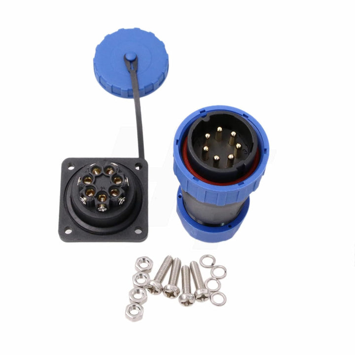 HangTon TY28 7 Pin 25A männlich weiblich Luftfahrt wasserdichten Stecker Kabel Stecker Buchse Schrau