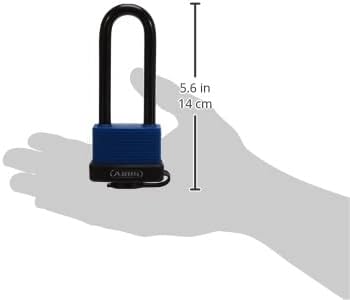 ABUS Messing-Vorhängeschloss Aqua Safe 70IB/50HB80 mit hohem Bügel - wetterfest - Edelstahlbügel für