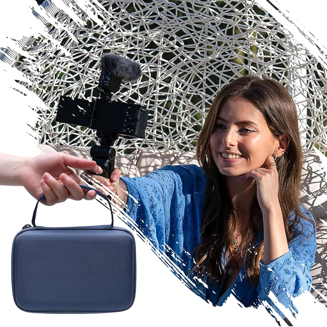 XANAD Eva Reisetasche für Sony ZV-1 ZV-1II 2 Kamera mit Vlogger Zubehör-Kit Stativ und Mikrofon - Re