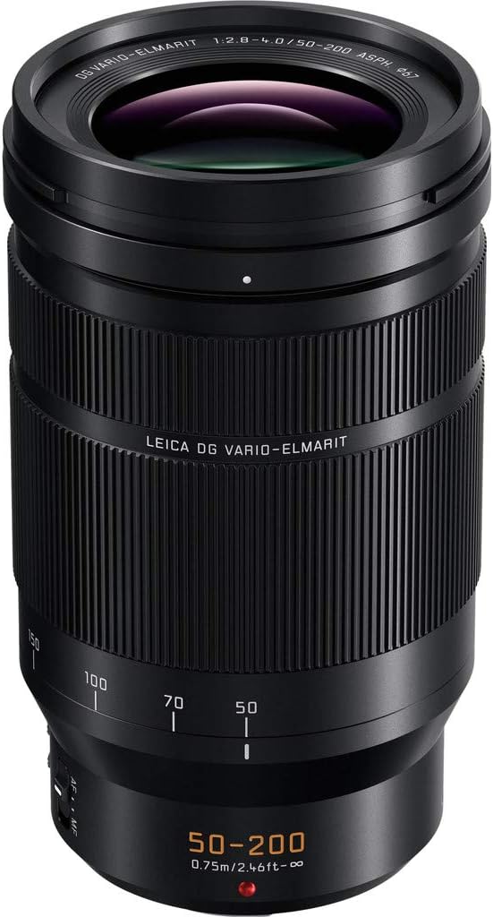 Panasonic H-ES50200E9 Leica DG Vario-Elmarit Kamera Objektive (50-200mm/F2.8-4.0, Premium Telezoom,
