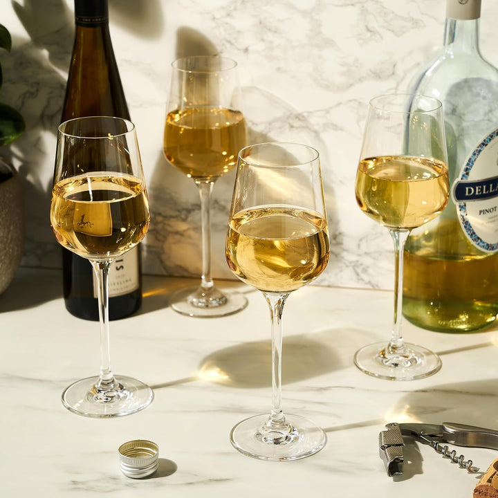 Viski Kristall-Chardonnay-Gläser – Europäisch gefertigte Weissweingläser-Set mit 113-170 ml Stiel-Ch