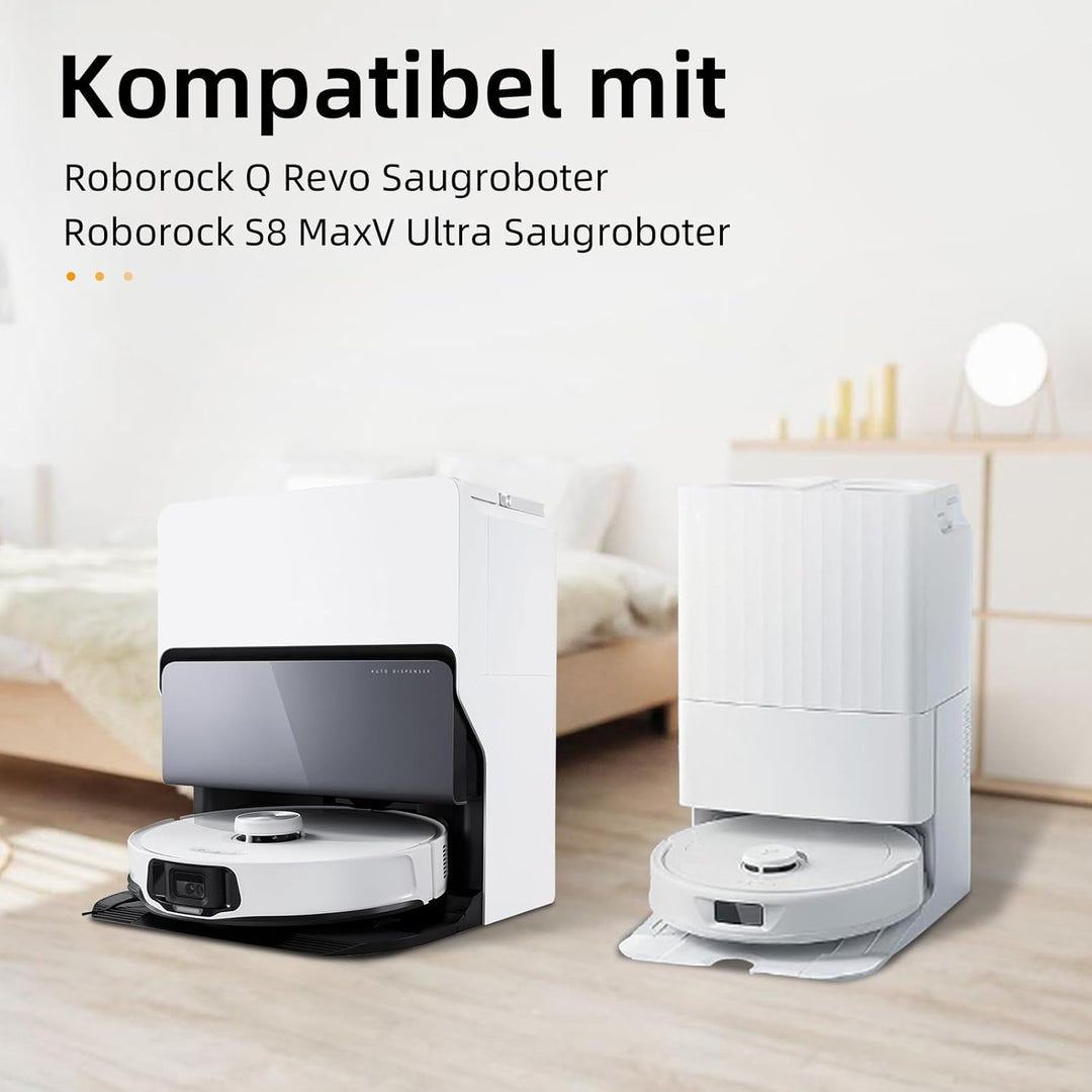 12 Stück Staubbeutel Zubehör für Roborock S8 MaxV Ultra/Q Revo/Qrevo Pro/Qrevo MaxV Saugroboter, 2,7