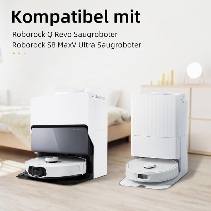 12 Stück Staubbeutel Zubehör für Roborock S8 MaxV Ultra/Q Revo/Qrevo Pro/Qrevo MaxV Saugroboter, 2,7