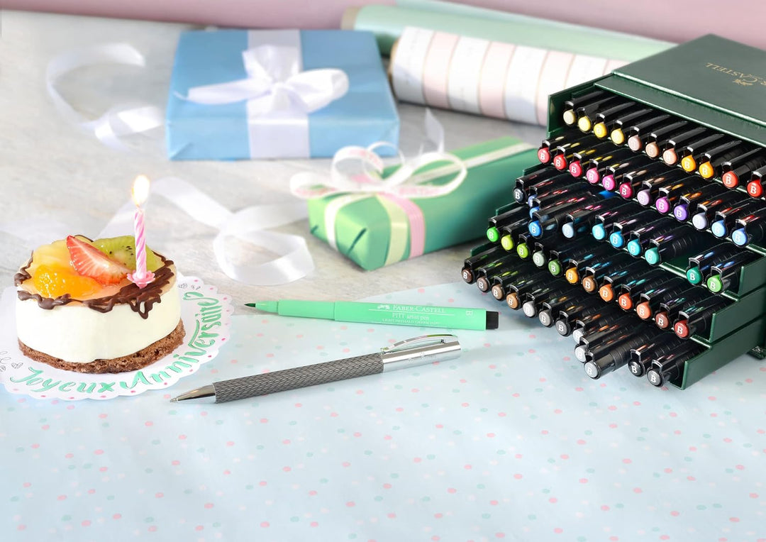 Faber-Castell 167150 PITT Künstlerstift Studiobox 60x Marker 60 stück (1er Pack) Single, 60 stück (1