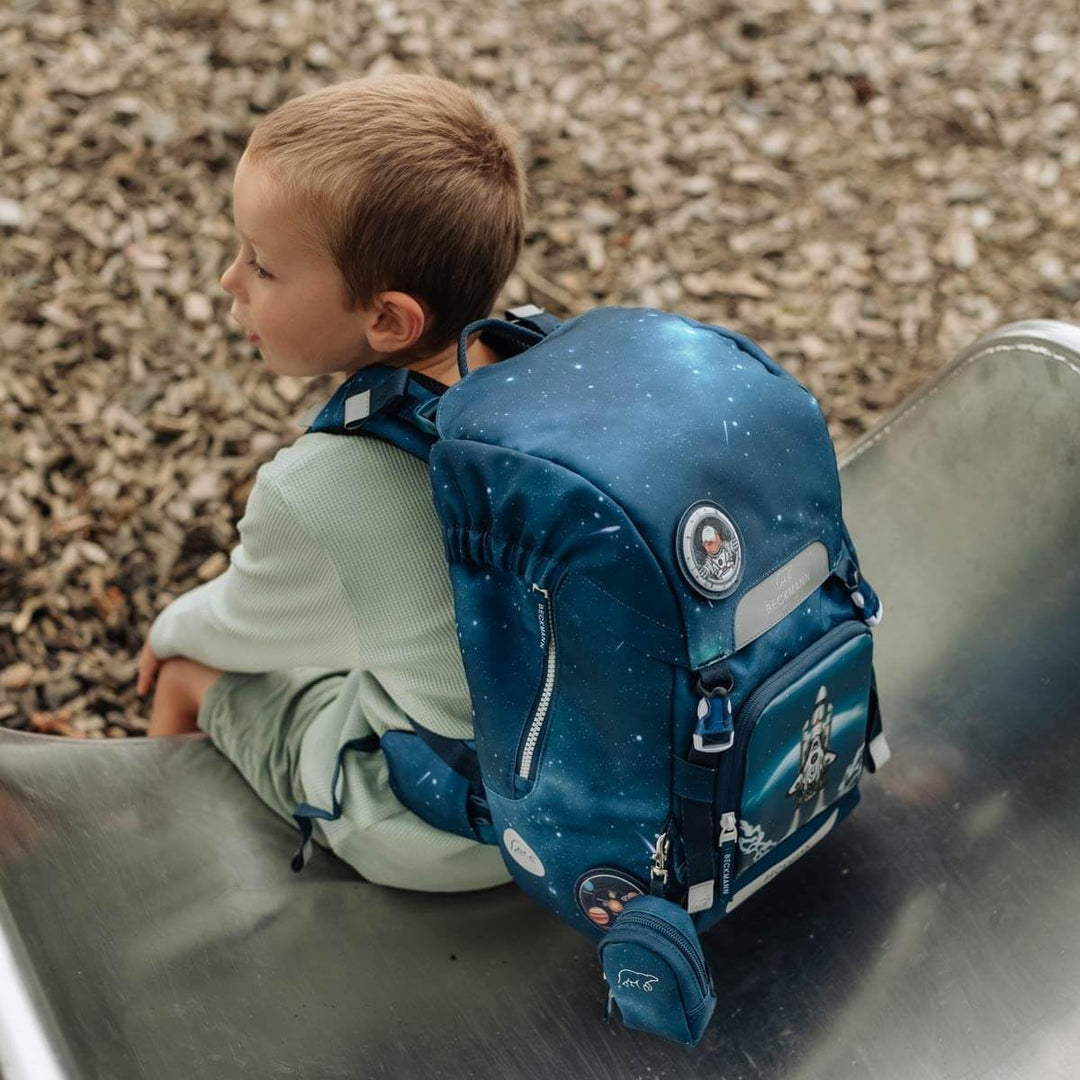 BECKMANN, Schulrucksack-Set Classic, 6-teilig, Grundschule, ergonomisch, inkl. Regenüberzug, 22L Spa