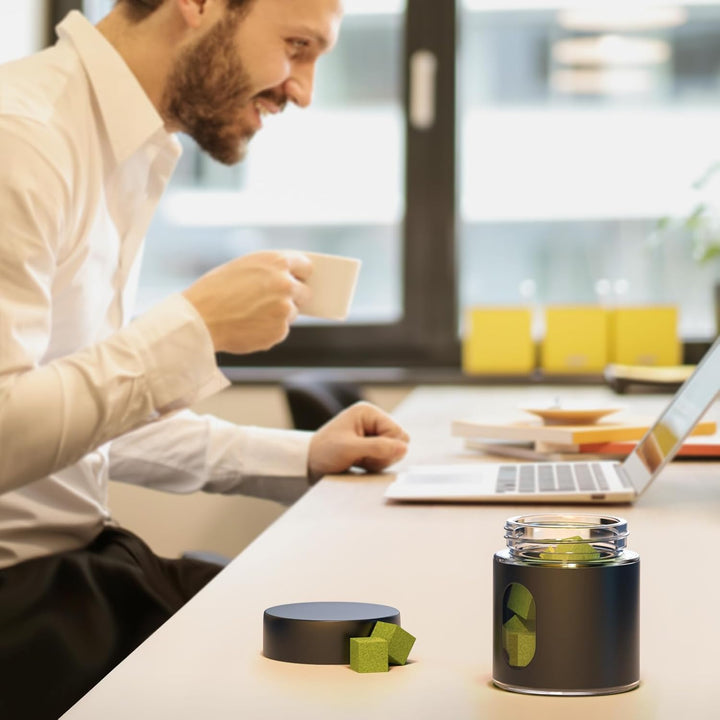 Enfmay Kaffeedose Luftdicht, Glas Vorratsdose, Kaffeedose für Tee Nüsse Kakao mit Transparentem Fens