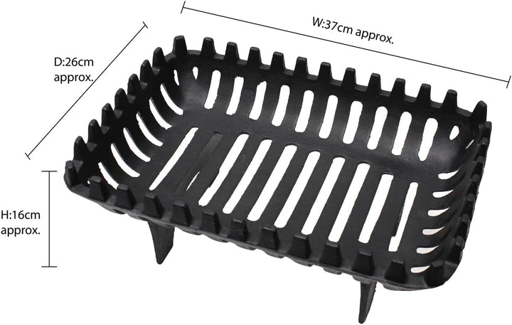 JVL Arden Kamin-Grillrost aus Gusseisen, 40,6 cm, Schwarz, 37 x 27 x 16 cm, Arden