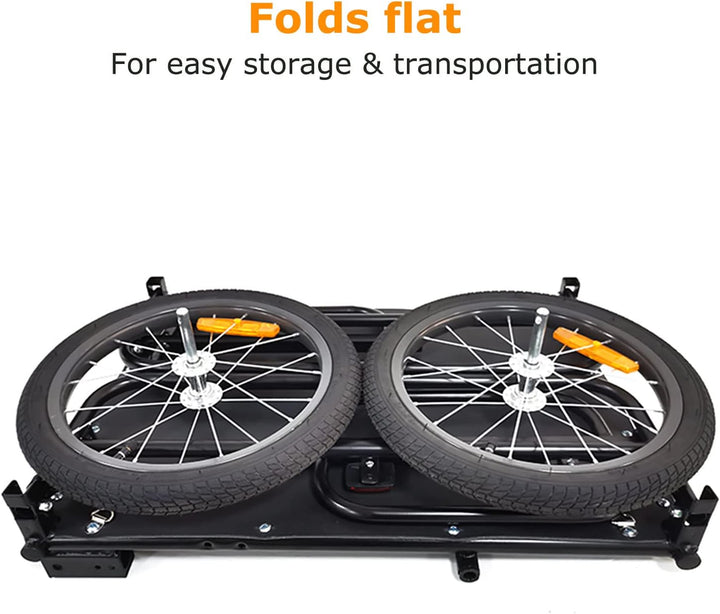 Tiggo Klappbar Fahrrad Lastenanhänger Fahrradanhänger Ladefläche: 67 x 46x25 cm / ca. 70 Liter / 2 G