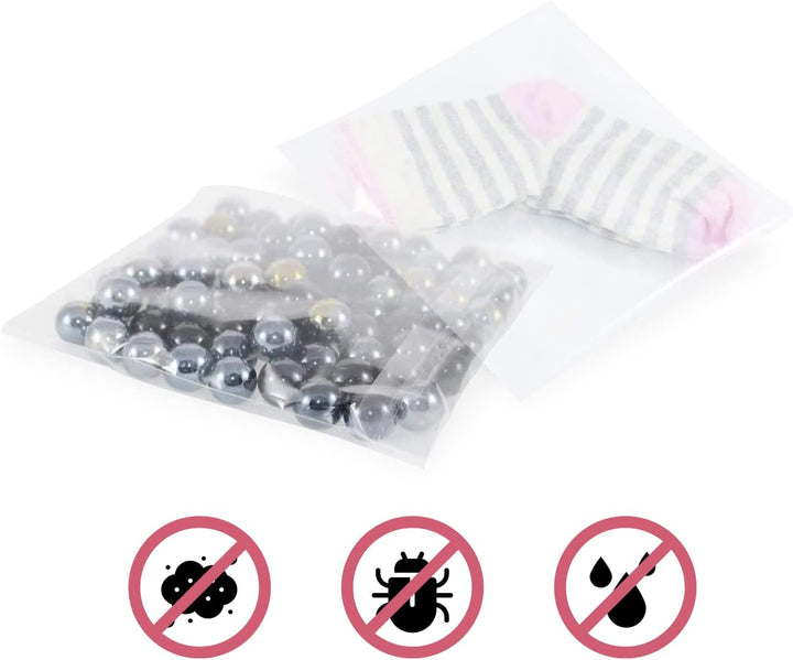 Netuno 500 Flachbeutel Hochglanz 20x30 cm mit Klappe 3cm Peel & Seal PP Tütchen selbstklebend Plasti