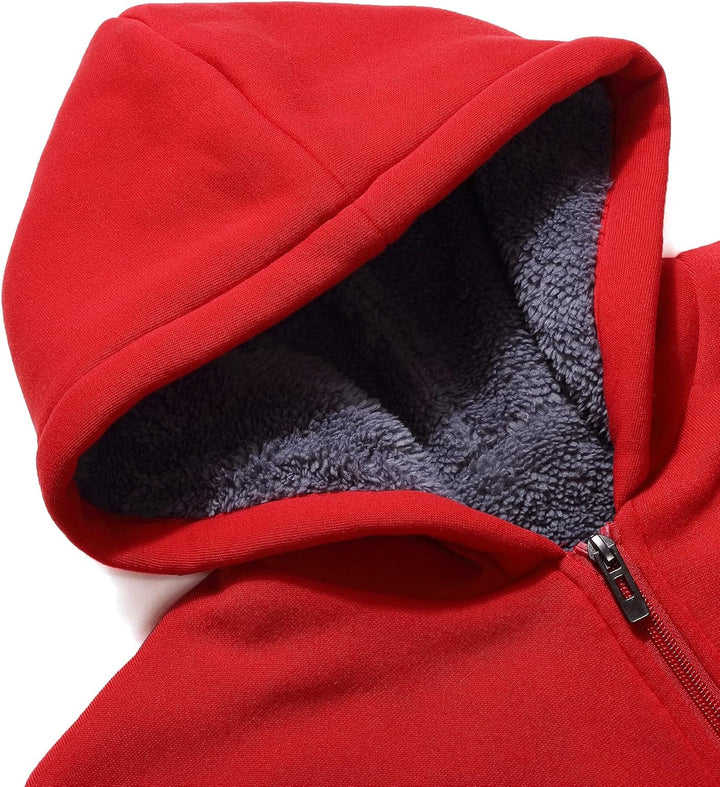 LLdress Fleecejacke Jungen Kapuzenpullover Mit Zipper Kinder Hoodie JungnsWarm Kapuzenjacke Causal W