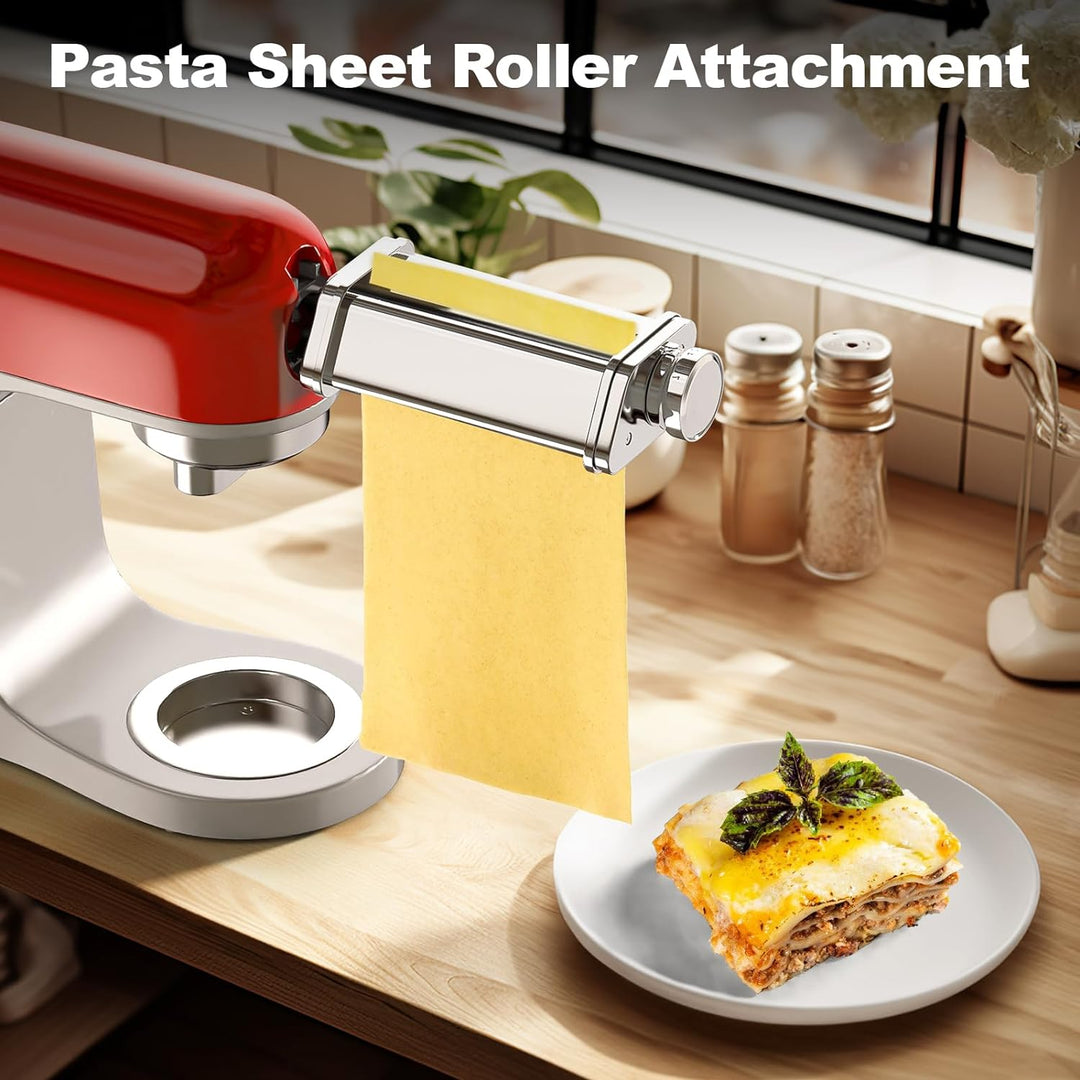 TPGSING 3 Stück Edelstahl pasta maker für kenwood chef zubehör,Nudelmaschine set für Kenwood küchenm