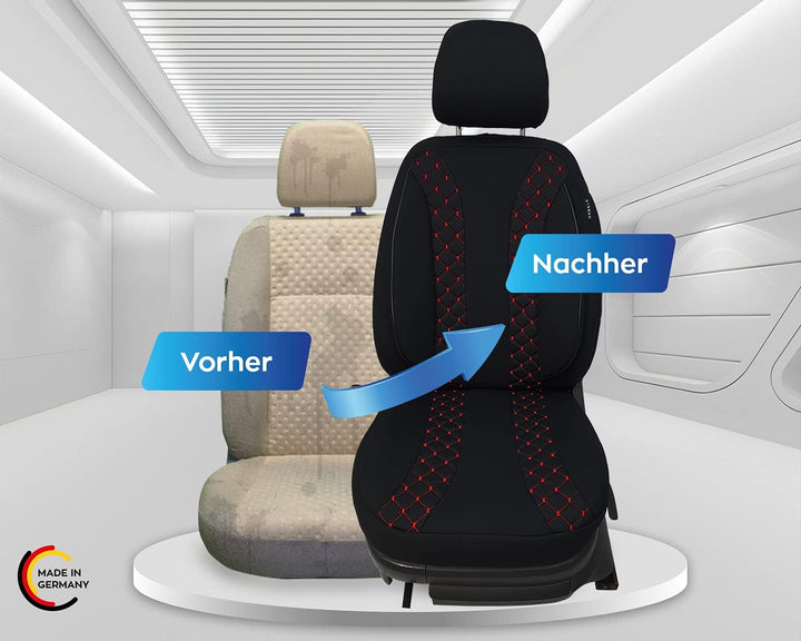 BREMER SITZBEZÜGE Mass Auto Schonbezüge kompatibel mit VW T-ROC Fahrer & Beifahrer Set ab 2017 / Aut