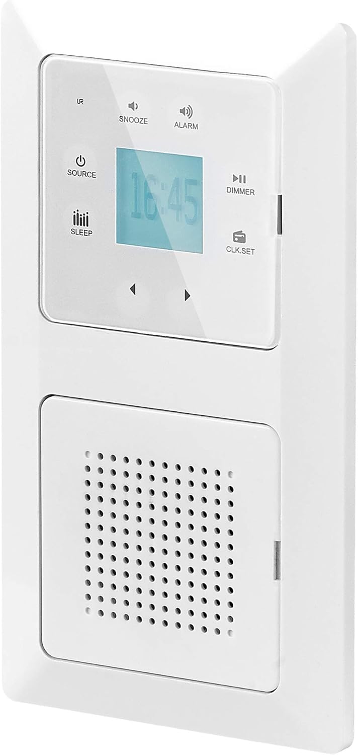 UNITEC Unterputz Radio mit Touchfunktion und Bluetooth, weiss, senkrecht und waagerecht