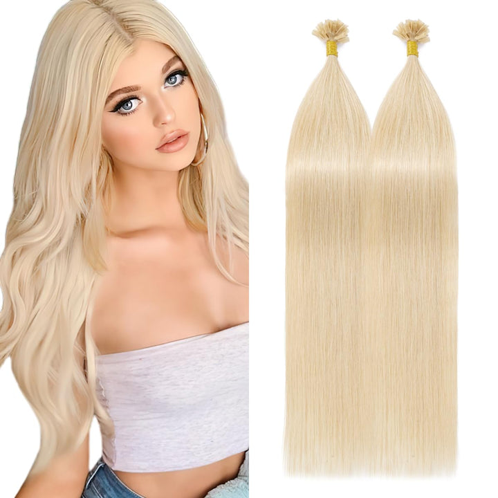 Silk-co Haarteile Echthaar Bonding Extensions Echthaar 1g Keratin U Tip Haarverlängerung Glatt Weich