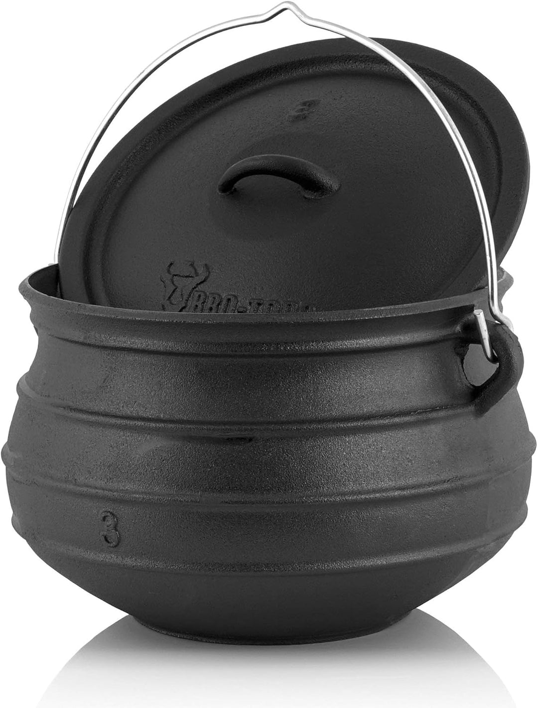 BBQ-Toro Potjie l Gusseisen Hexenkessel (Potjie #3 (ca. 8 Liter), ohne Füsse) Guss Kochtopf l Südafr