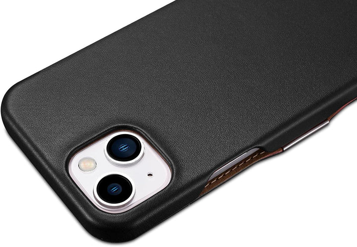 Mobiskin Hülle kompatibel mit Apple iPhone 13 (6,1 Zoll), Handyhülle mit echtem Leder, Case, Schutzh