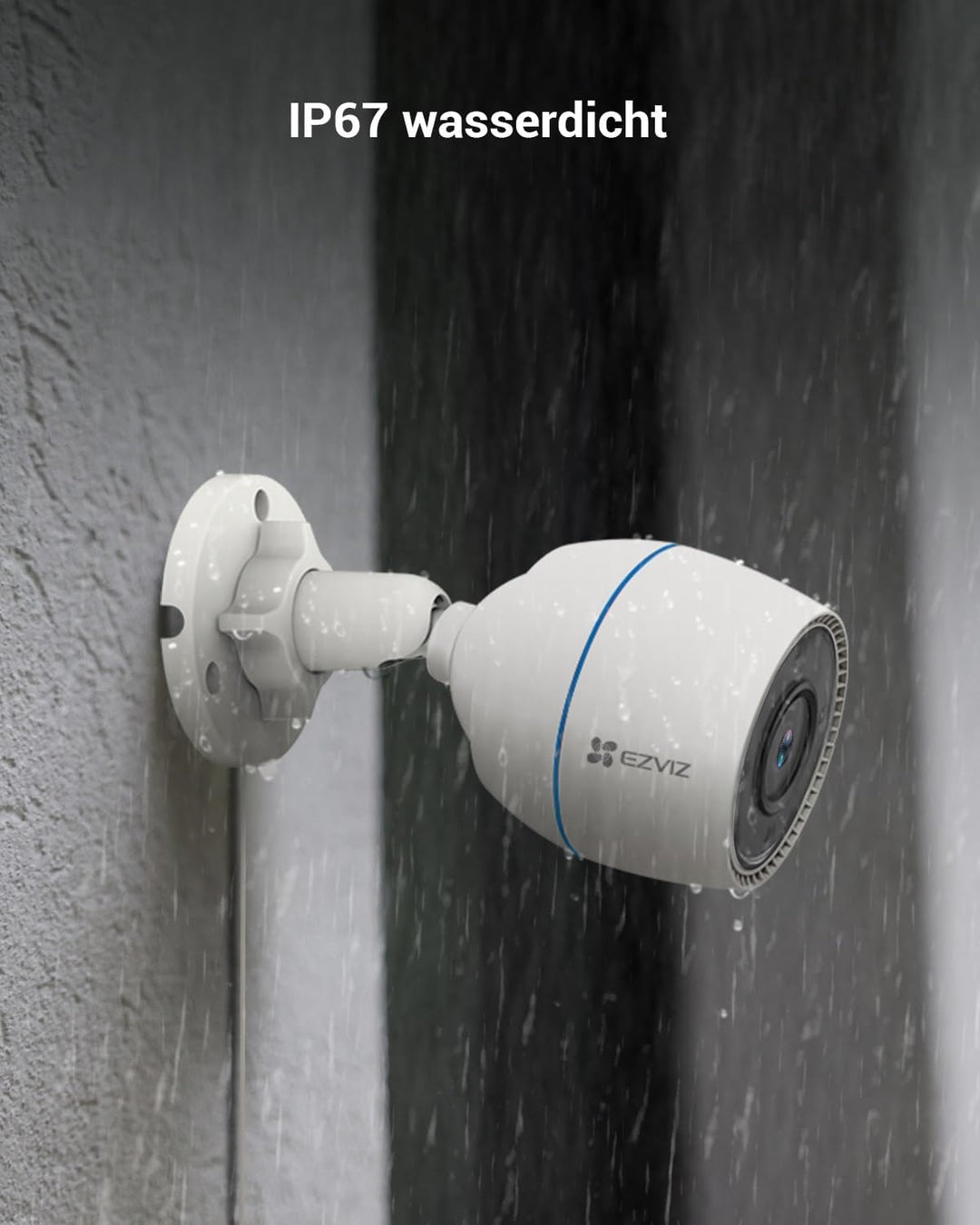 EZVIZ 1080P FHD WLAN Kamera, Überwachungskamera Aussen mit Farbnachtsicht, Bewegungserkennung, aktiv