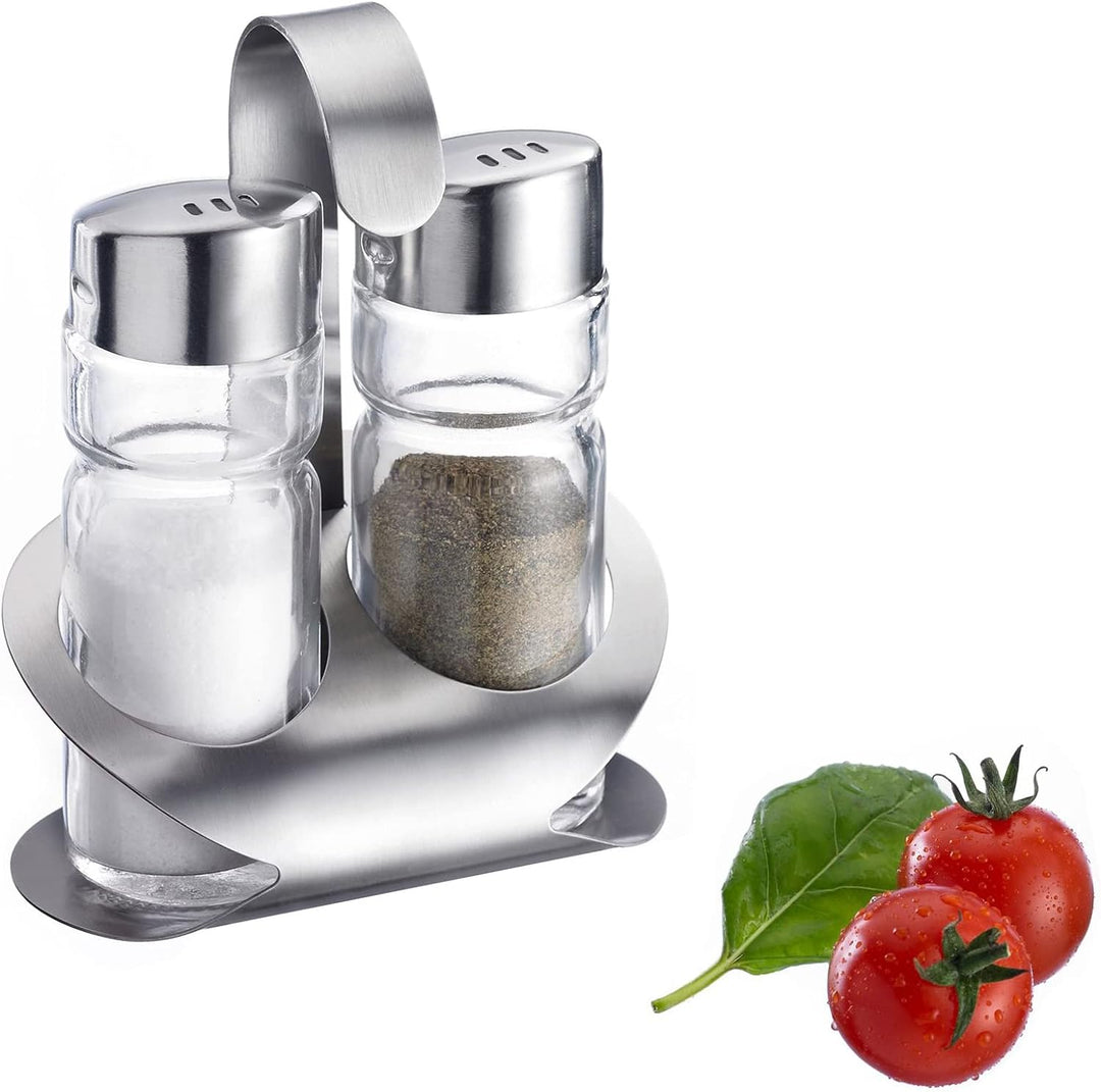 Westmark Menage Salz und Pfeffer, 6 Stück, 3-tlg., Fassungsvermögen: je 40 ml, Rostfreier Edelstahl/