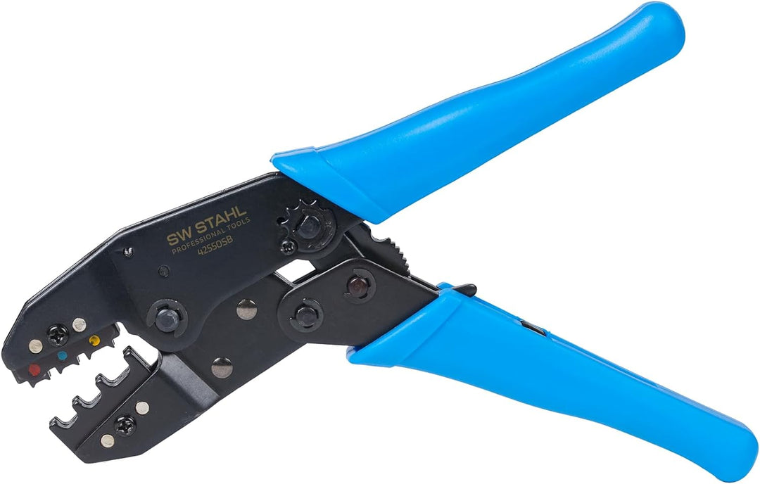 SW-Stahl 42550SB Kabelschuhklemmzange für isolierte Verbinder I Crimpzange Kabelschuhe 0,5 mm² bis