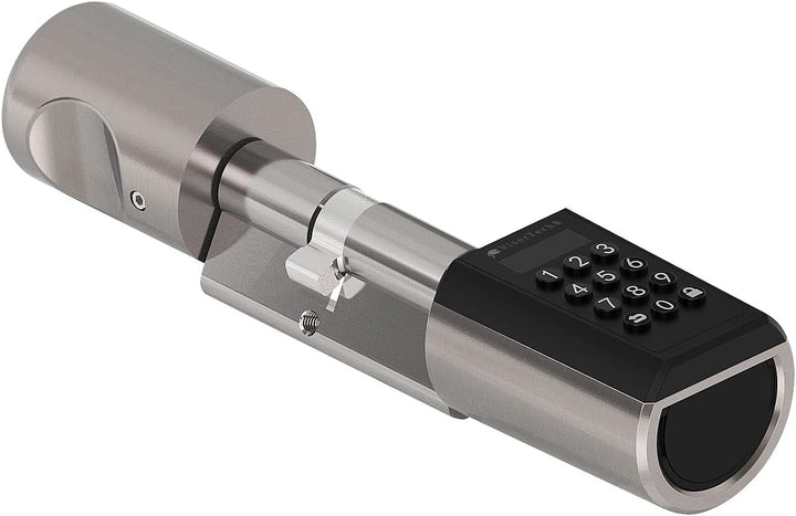 VisorTech Türzylinder: Elektronischer Tür-Schliesszylinder, Transponder, App, IP65, m Gateway (Elekt