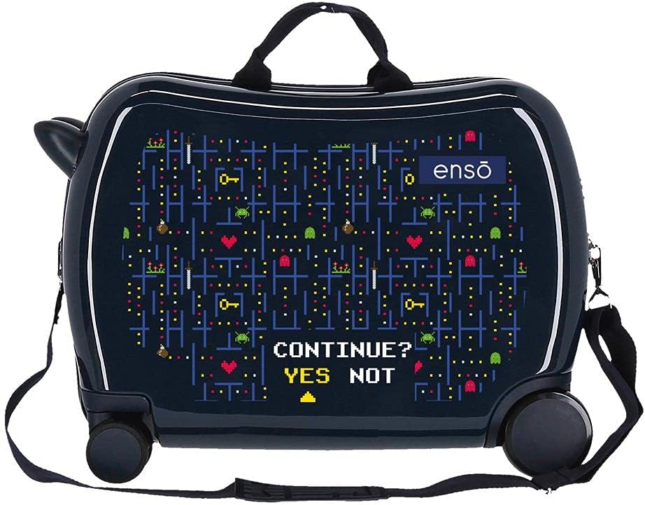 Enso Gamer Kinderkoffer, Blau, 50 x 38 x 20 cm, starr, ABS, seitlicher Kombinationsverschluss 34 1,8
