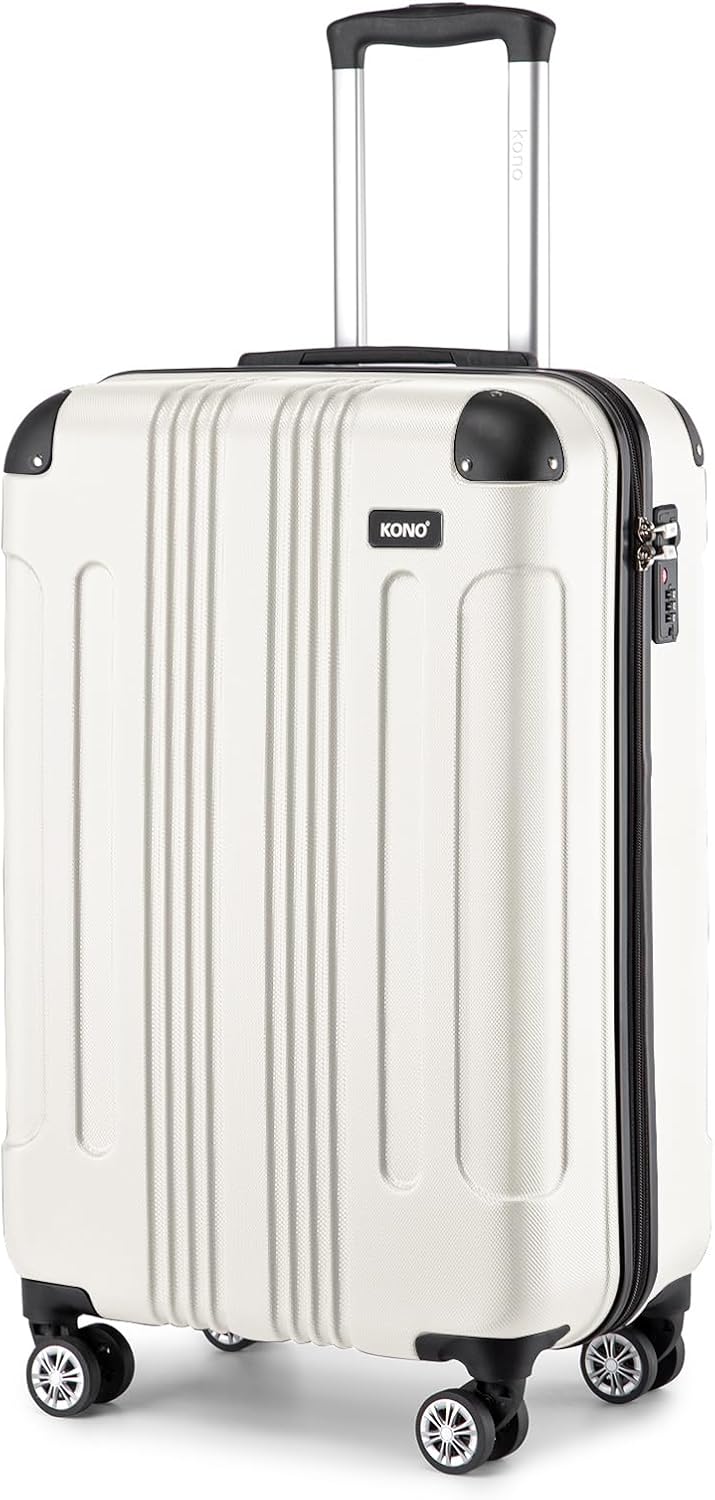 KONO Handgepäck Koffer Hartschale Trolley Koffer Handgepäck Flugzeug Reisekoffer 55×35×20cm (Koffer