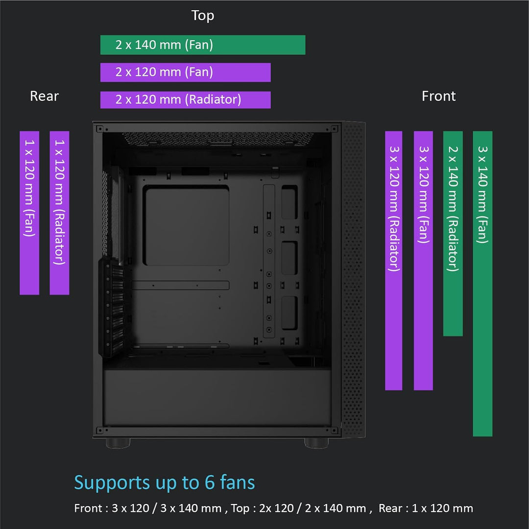 Azza CSAZ-340F CELESTA ATX Full Tower Gaming-Gehäuse