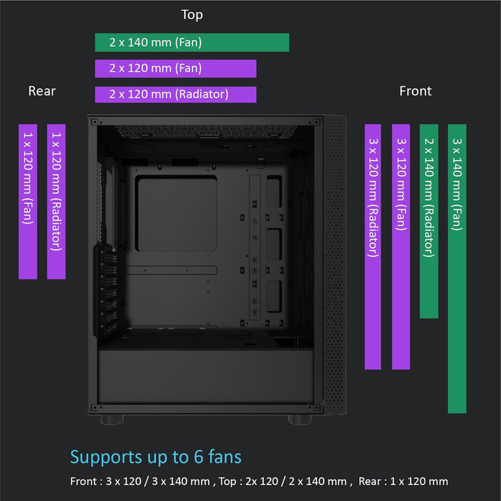 Azza CSAZ-340F CELESTA ATX Full Tower Gaming-Gehäuse