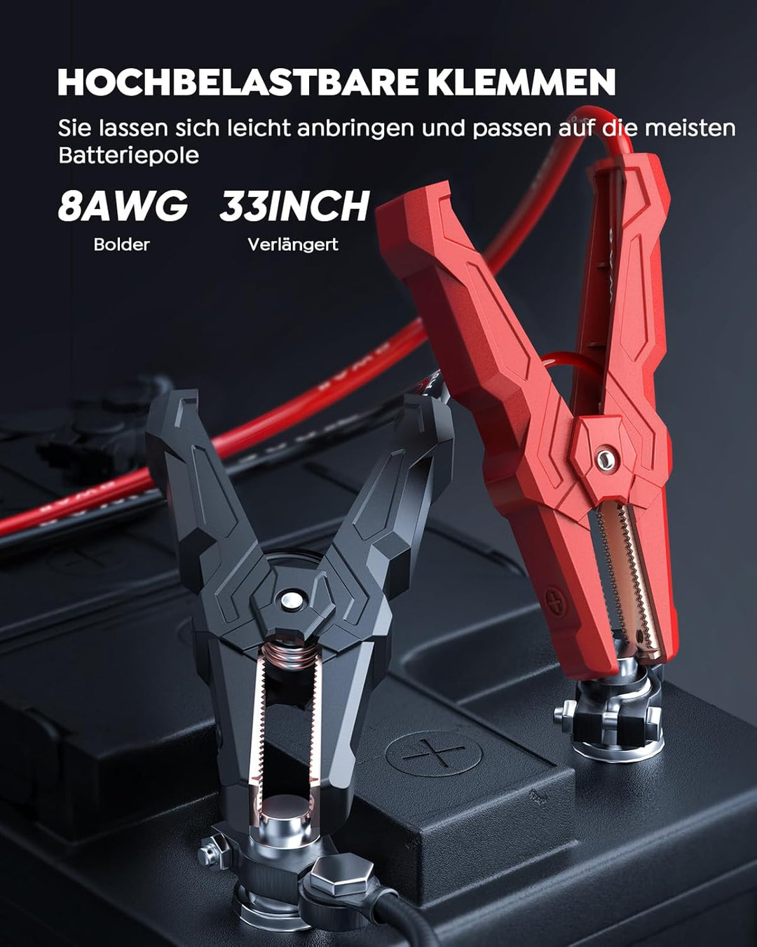 Starthilfe Powerbank 6000A, TREKURE 65W Schnellladung Auto Starthilfe Powerbank fĂŒr All Benzin und 1
