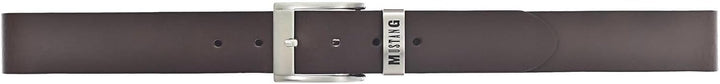 MUSTANG Herren Ledergürtel MG2164L15 40mm Gürtelbreite Schwarz Braun 80-115cm W100 Dark Brown 0691,
