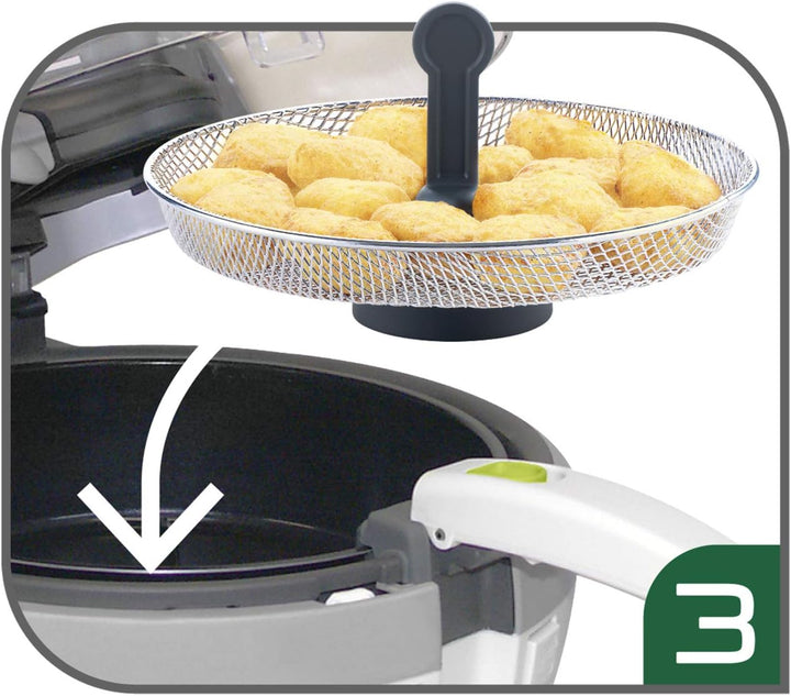SEB Moulinex XA701070 Snacking Gitter für Actifry, Kunststoff, Silber