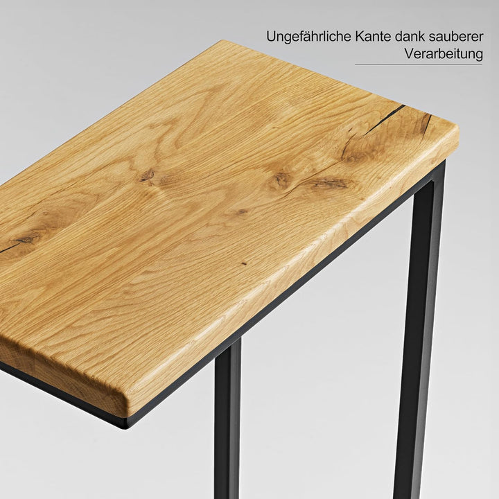 BestLoft® Beistelltisch San Jose Laptoptisch Sofatisch Betttisch Couchtisch (Gestell schwarz+Platte