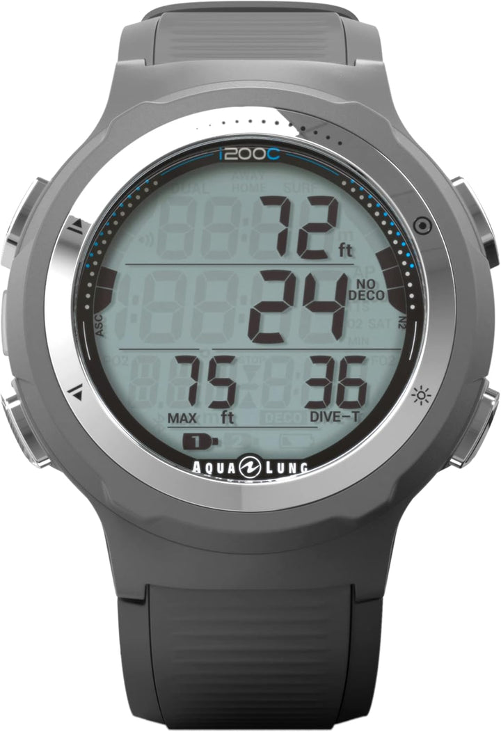 AQUALUNG Unisex-Adult I200c Dekompressionstauchcomputer, Charcoal, Standard Size EU