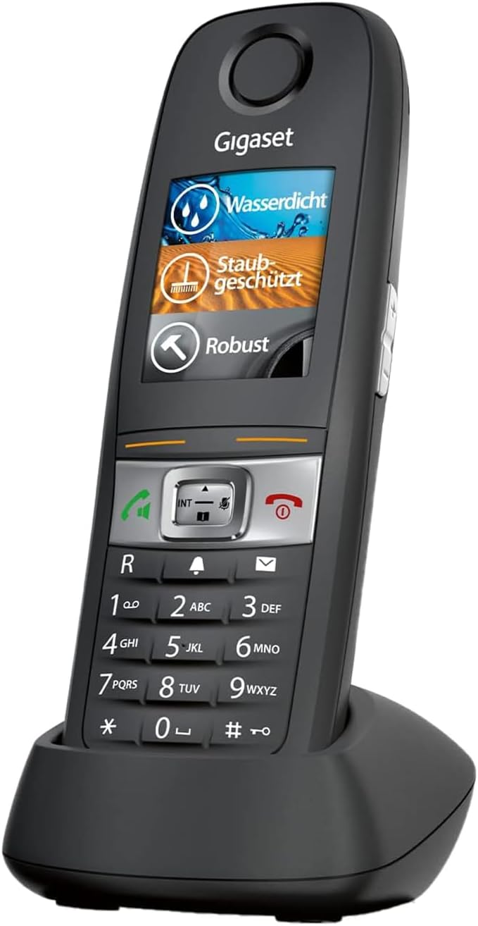 Gigaset E630 - Robustes Schnurloses DECT-Telefon - Mobilteil für Werkstatt/Gararage - stossfest, sta