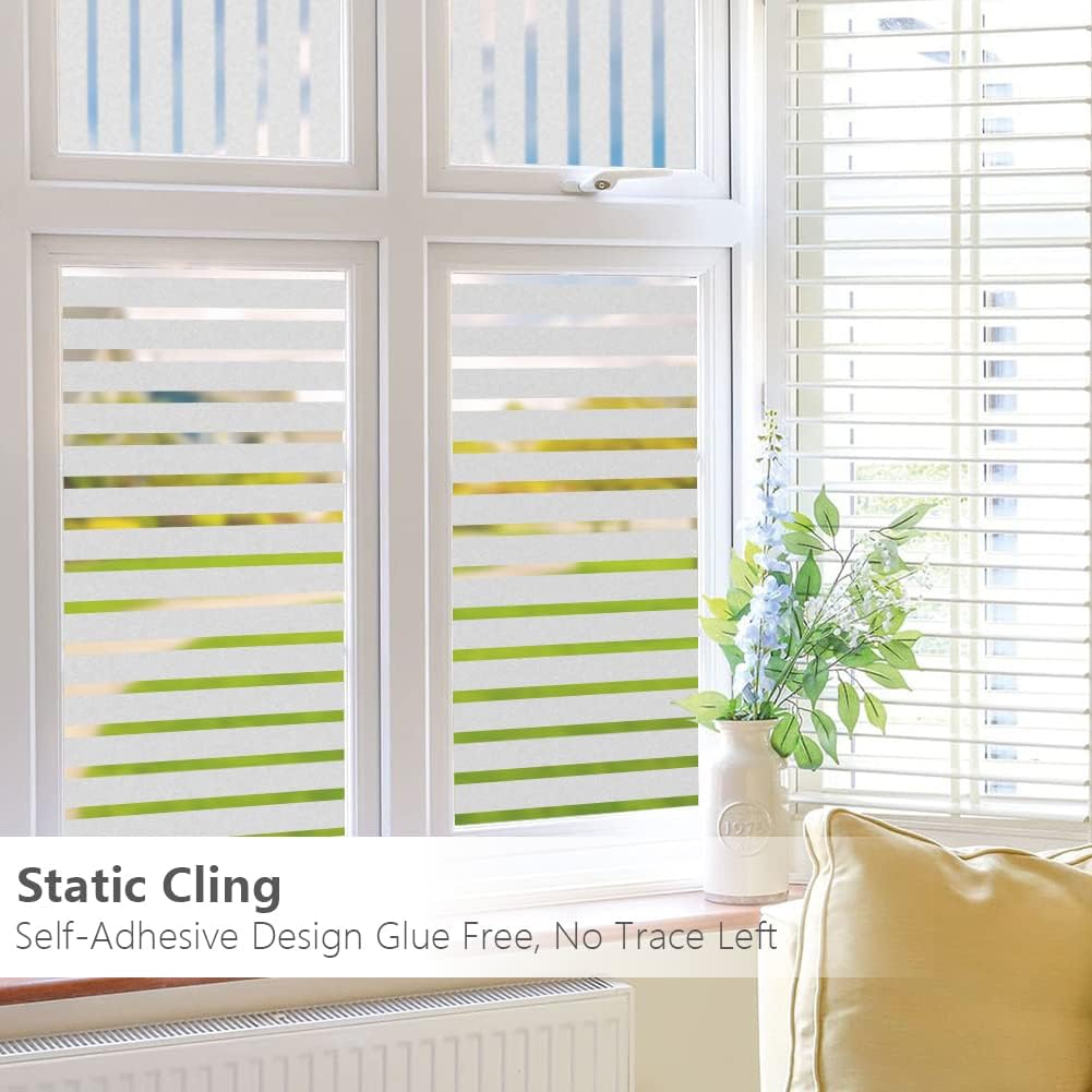 Qualsen Fensterfolie Selbsthaftend Blickdicht Sichtschutzfolie Fenster Milchglasfolie Klebefolie Fen