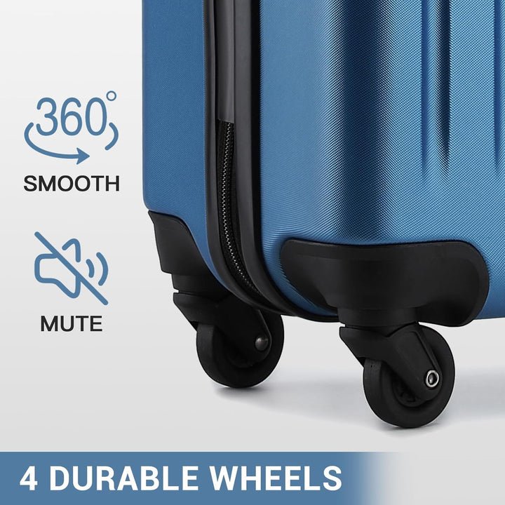 KONO Hartschale Koffer Trolley Rollkoffer Handgepäck Koffer Zwillingsrollen ABS Handgepäck Bordgepäc