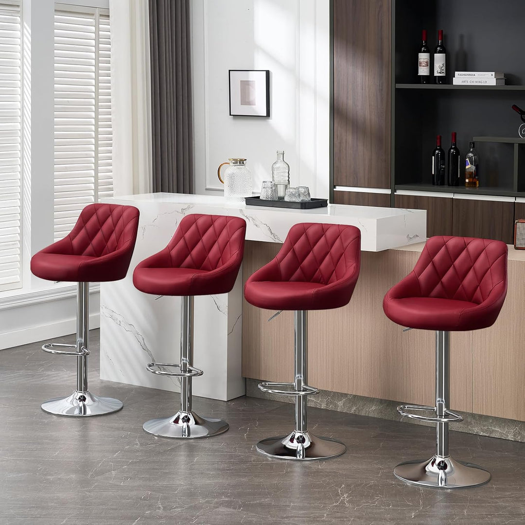 WOLTU 4er Set Barhocker Bistrohocker Tresenhocker Barstuhl Höhenverstellbar, Drehbar, Sitzfläche aus