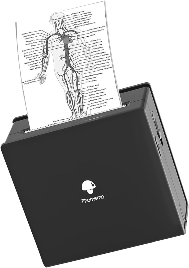 Phomemo M02 Mini Drucker - Thermofotodrucker Taschendrucker, kompatibel mit Telefon Tablet, leistung