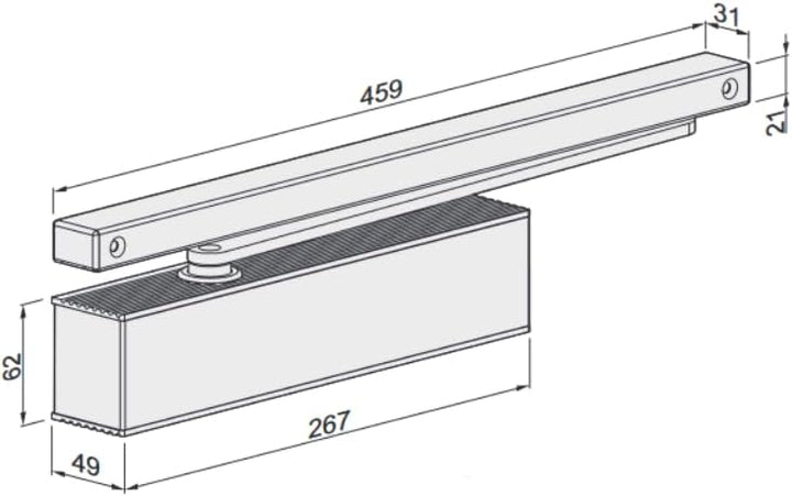 ECO-Schulte Set TS 61 Gleitschiene EF DIN links ER ECO Edelstahl für externe Brandmeldeanlagen; ca.