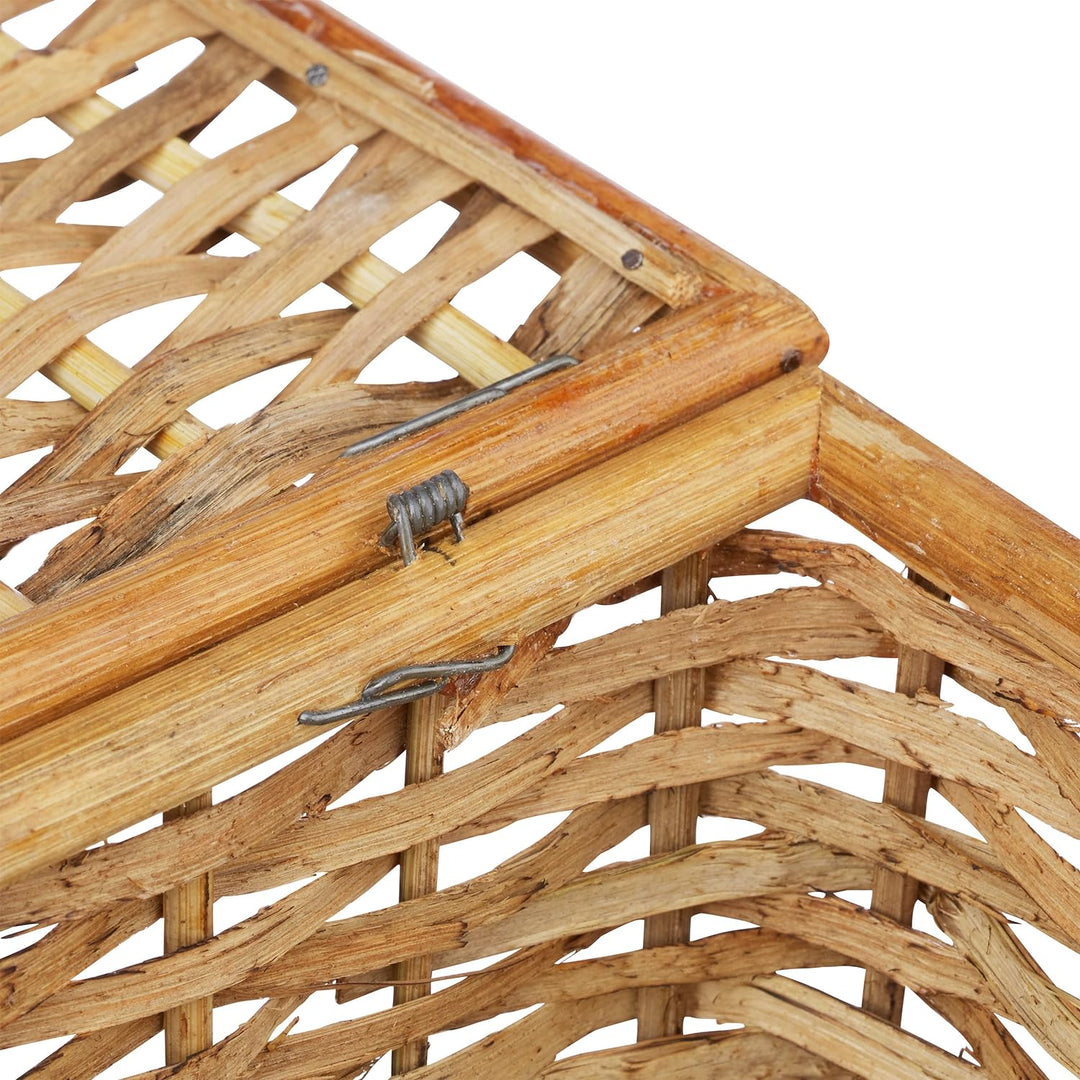 Relaxdays, natürlich Körbchen 3er-Set Rattan, Deckel, geflochten, Wohnzimmer, Korbset, Dekokiste, 10